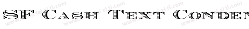 SF Cash Text Condens字体转换